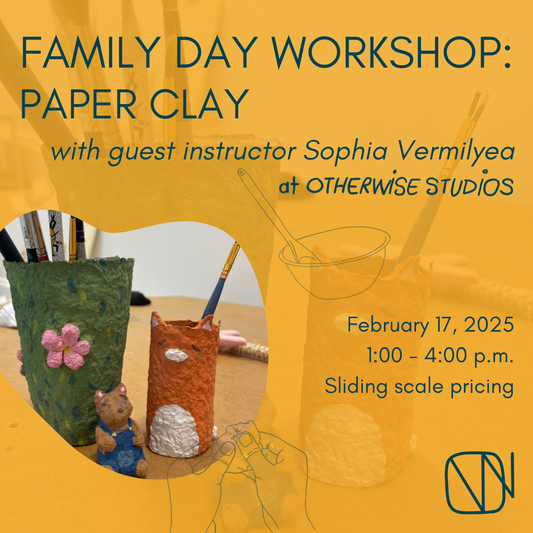 Family Day Workshop: Paper Clay with guest instructor Sophia Vermilyea