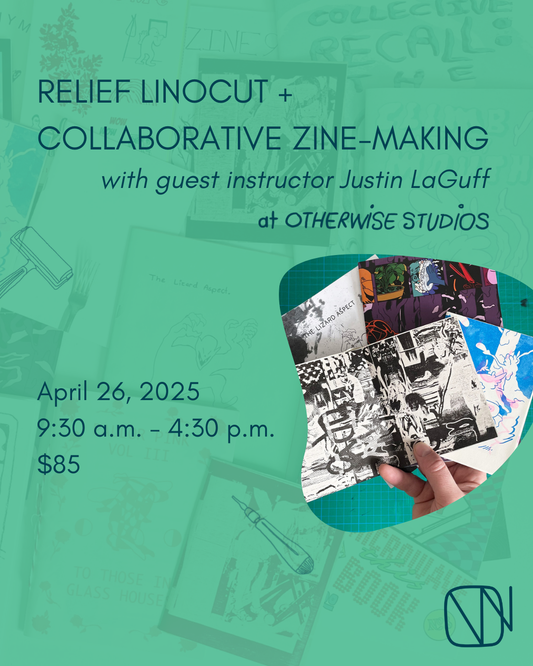 Relief Linocut + Collaborative Zine-making