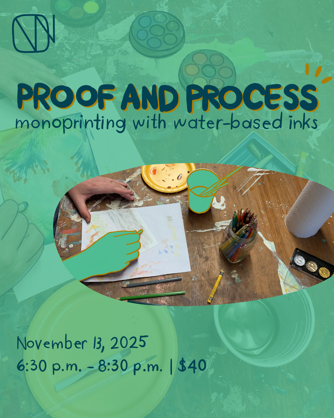 Proof and Process: Monoprinting with Water-based Inks