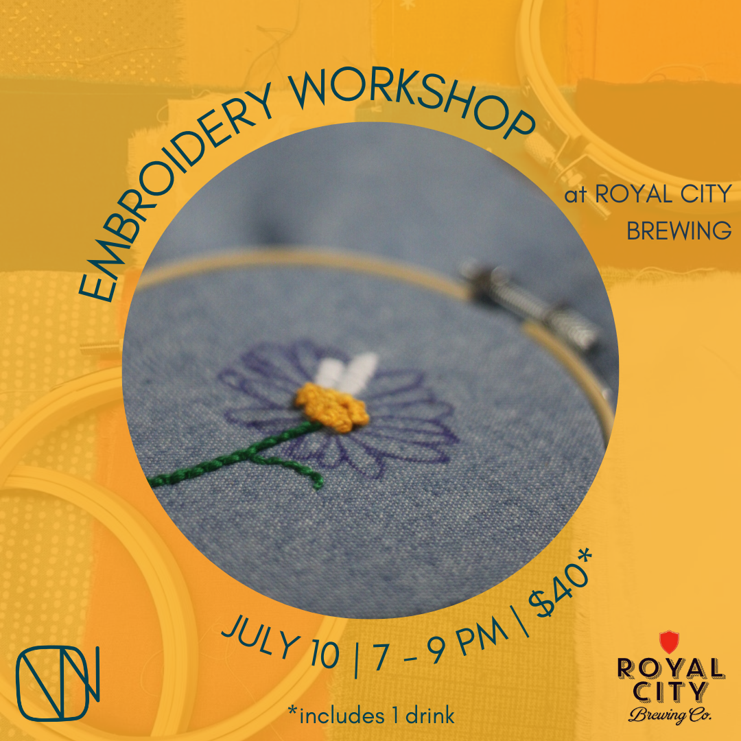 Embroidery Workshop at Royal City Brewing