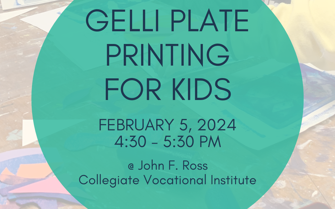 Gelli Plate Printmaking for Kids with UGDSB Continuing Education